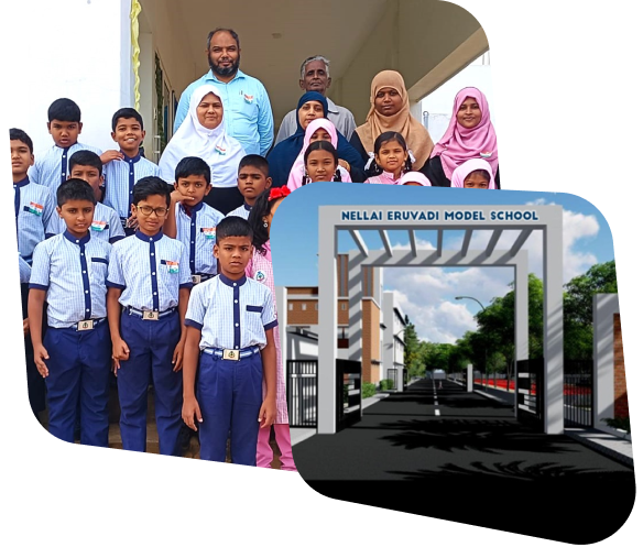 Nellai Eruvadi Model School students and staff